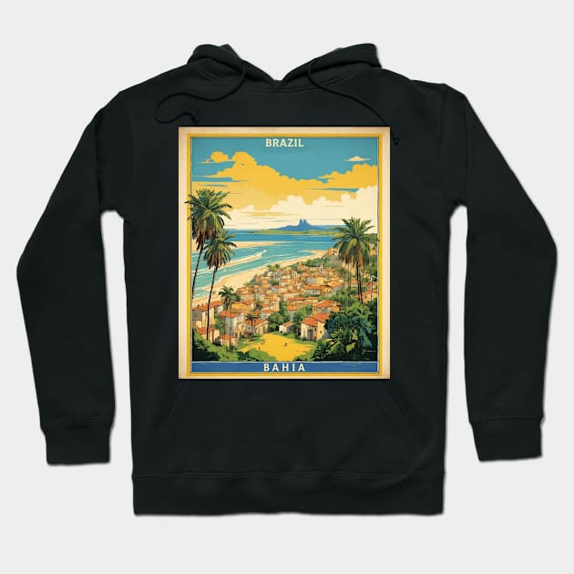 Salvador Bahia Brazil Vintage Tourism Travel Poster Hoodie by TravelersGems